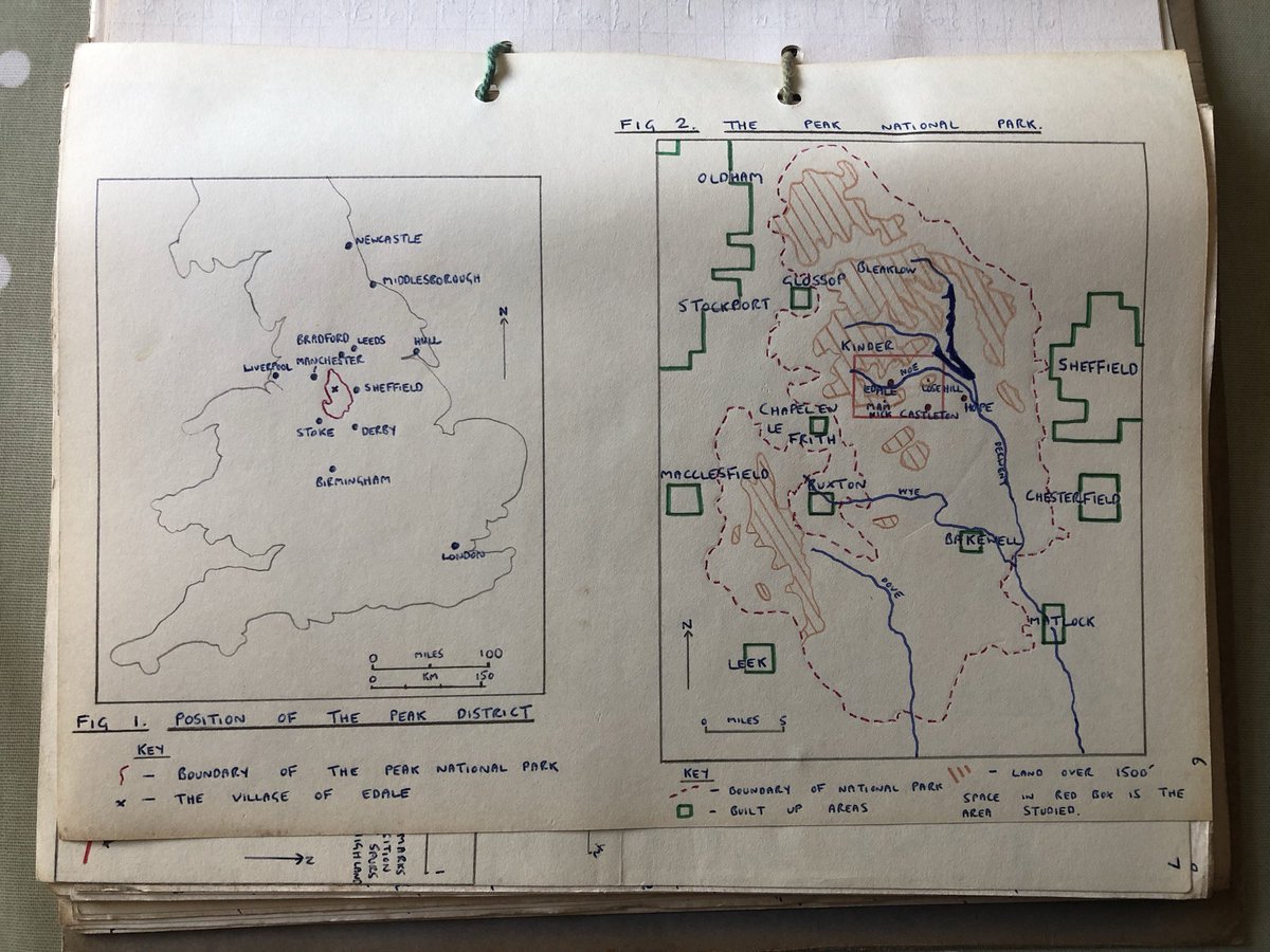 CarolAtherton8's tweet photo. Further treasure. Here’s my brother’s O level Geography fieldwork from 1976. Coursework before league tables, before the internet, before AI: all done by hand, meticulously detailed, with not a single crossing-out. /1 https://t.co/EFZ7cdTXJP