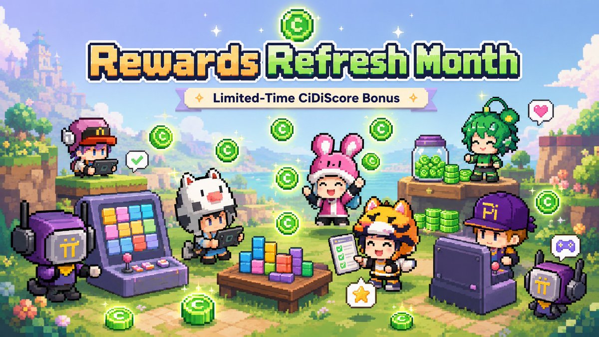 PlayCiDi's tweet photo. Rewards Refresh Month is coming to CiDi Games. 💚

For a limited time, eligible daily game tasks will give you an extra 10 CiDiScore each. Complete up to 10 eligible game tasks per day to earn up to 100 bonus CiDiScore daily.

Bonus rewards are credited automatically after task completion. No 100 Activity Points or manual claim required.

🗓 Jul 27 00:00 – Aug 26 00:00 UTC

Play more games. Stack more CiDiScore.