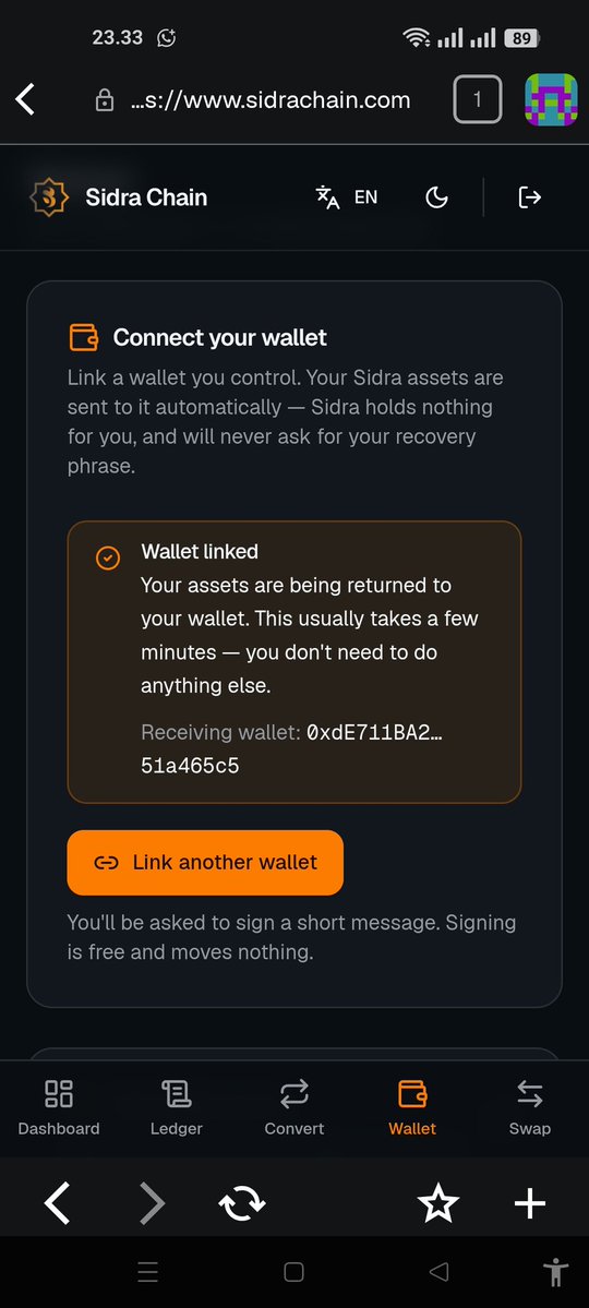 BambangWayan's tweet photo. @sidra_updates @binance @Crypto_C0mpass @GLNsGlobal @sidrachaain @sidrachain @Sidraholding @maljafeiri @Sidra_App I opened this from the Metamask browser like this https://t.co/YPSpLkxPQI