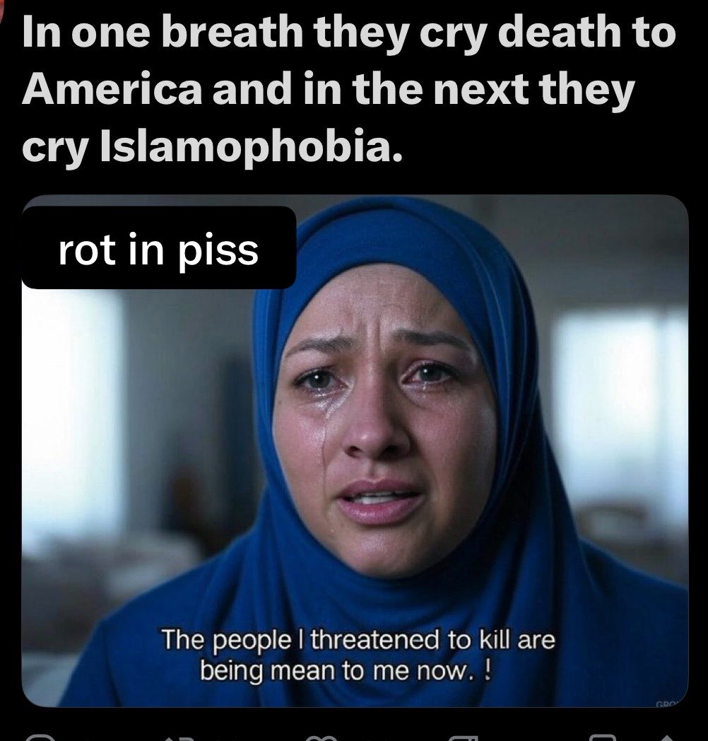 FMZ74's tweet photo. @DemzDeliver Fuck Islam on this soil. Islam https://t.co/h8UCTN0Ctq