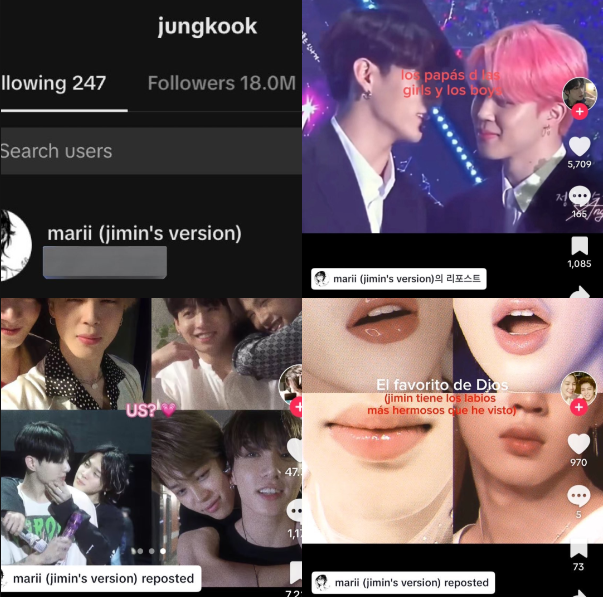 AnaMaha20201's tweet photo. وااااو.. بث اسمه "Jikook only" وجونغكوك دخل عليه.. واضح إن خوارزميته كلها جيمين وجيكوك، ولهالسبب طلع له اللايف. 😭😭😂
 تذكرت لما مرة سوى فولو لحساب فان لجيمين، وكان الحساب كله ريبوستات عن جيمين وجيكوك.. جونغكوك حرفيًا أكبر فان لجيمين، وجيكوكر رقم 1 😭❤️‍🩹
 https://t.co/ZFhaPBo8TN https://t.co/DJ8wHI33EL