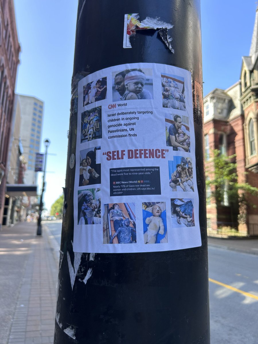 byawomanshand's tweet photo. Bigger and worser in downtown #Halifax. Folks are doing what they can, but I called 311 for help with sticker removal.

Clever bit of self-promotion by someone who’s paying attention.

#JewHate #AntiZonism https://t.co/disX6icC1z