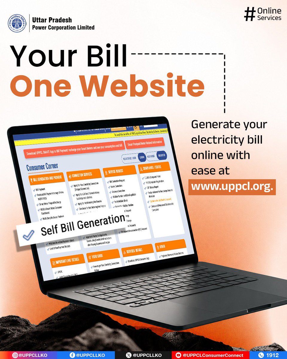 puvvnlballia's tweet photo. No need to wait or visit a service center. Generate and download your electricity bill online through the official UPPCL website whenever you need it. #UPPCL #OnlineServices #ElectricityBill #DigitalUPPCL #EasyAccess
@UPPCLLKO 
@EMofficeUP
@aksharmaBharat
@mduppcl https://t.co/Dz0t5M0HEG