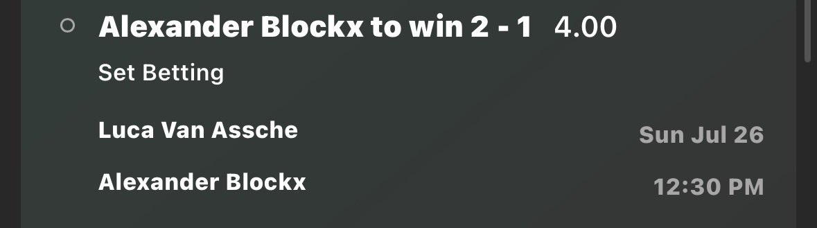 BookBookTips's tweet photo. REALLY FEEL IT

ALEXANDER BLOCKX TO WIN 2-1 

#tennis #win https://t.co/3QmLfiPtyk
