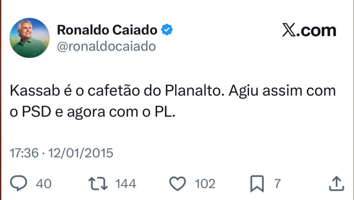 JeffreyChiquini's tweet photo. @ronaldocaiado Esse @gilbertokassab aqui? https://t.co/GhJlJNqrOs