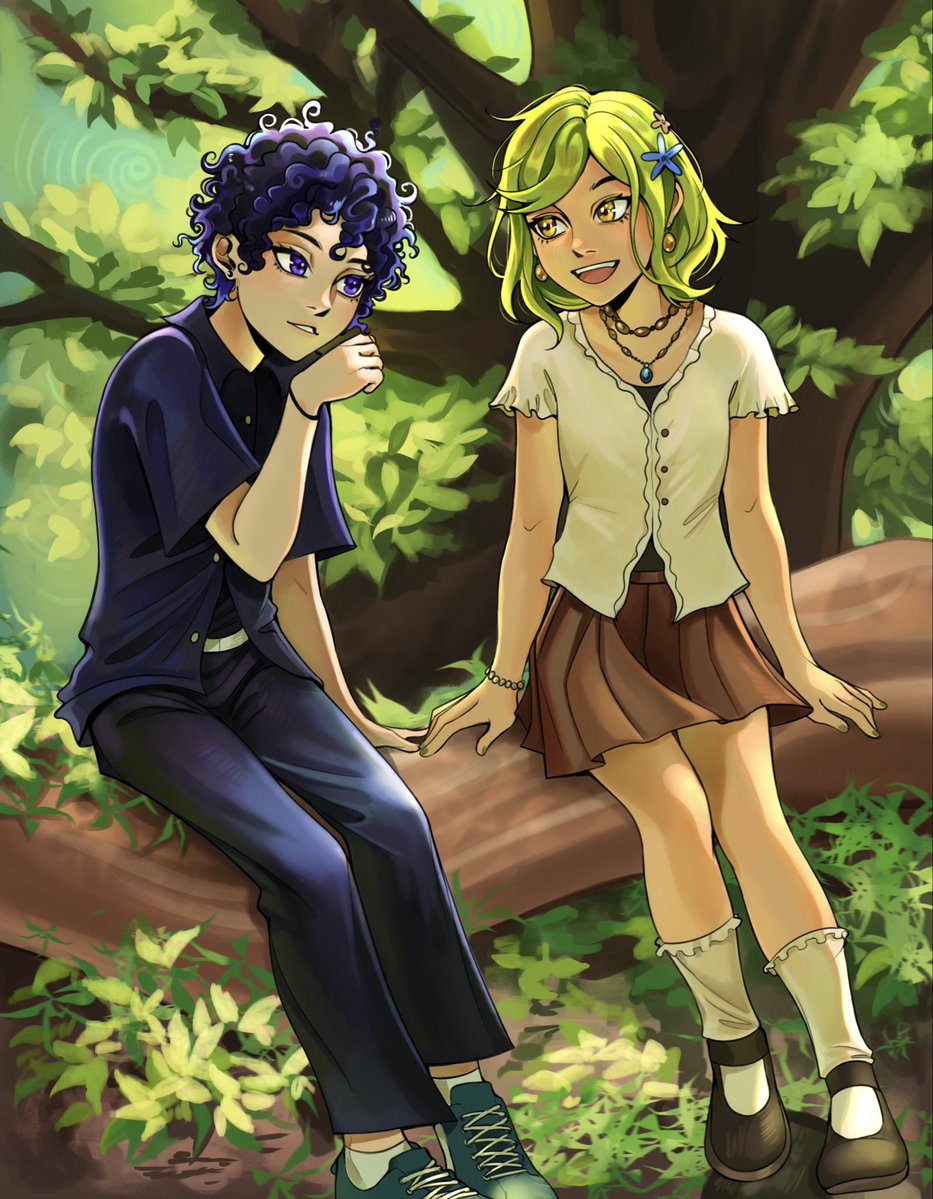 Suremaybeiguess's tweet photo. Coco blending in with the foliage okay girl #witchhatatelier https://t.co/2fUoBdIEPb