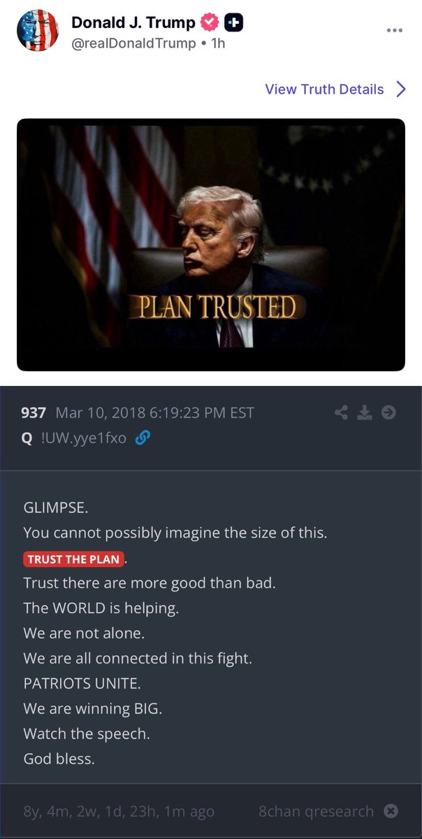 alpha5tate's tweet photo. President Trump posting Q comms 🐸
JFK, Trust the Plan, Panic in DC 🇺🇸 https://t.co/ZVCgbRfCsa