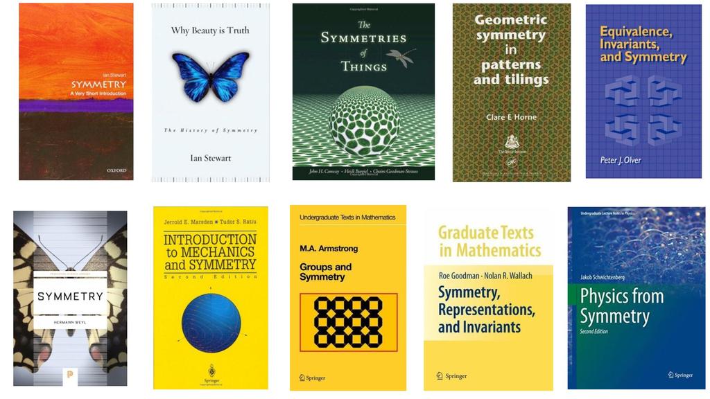 FrnkNlsn's tweet photo. Symmetry is a core concept in science and art related to groups and group actions.
These few selected books present symmetry under various angles, from popular viewpoints to advanced mathematical theories with its applications in mechanics and physics. https://t.co/EZGYyBZqFh