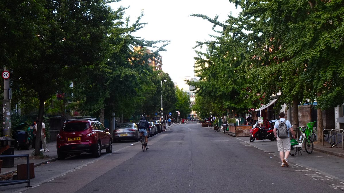 nickstew_art's tweet photo. My local street, The Cut, #SE1, has been transformed by the #trees that were planted a couple of decades ago. We need to plant every street in #London asap before the #climatecrisis makes it otherwise uninhabitable. @TreesforCities https://t.co/Fi0T2AqF8o