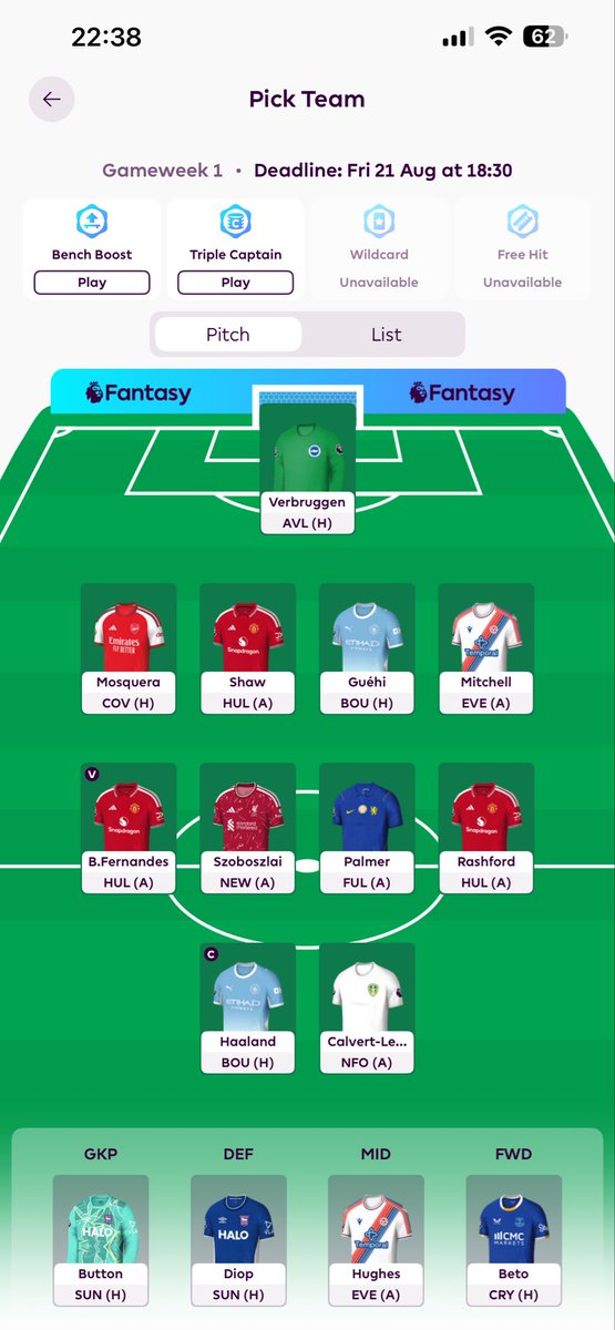 ChizziRascal's tweet photo. @LazyFPL Open to suggestions? https://t.co/hkg0ri1DTH