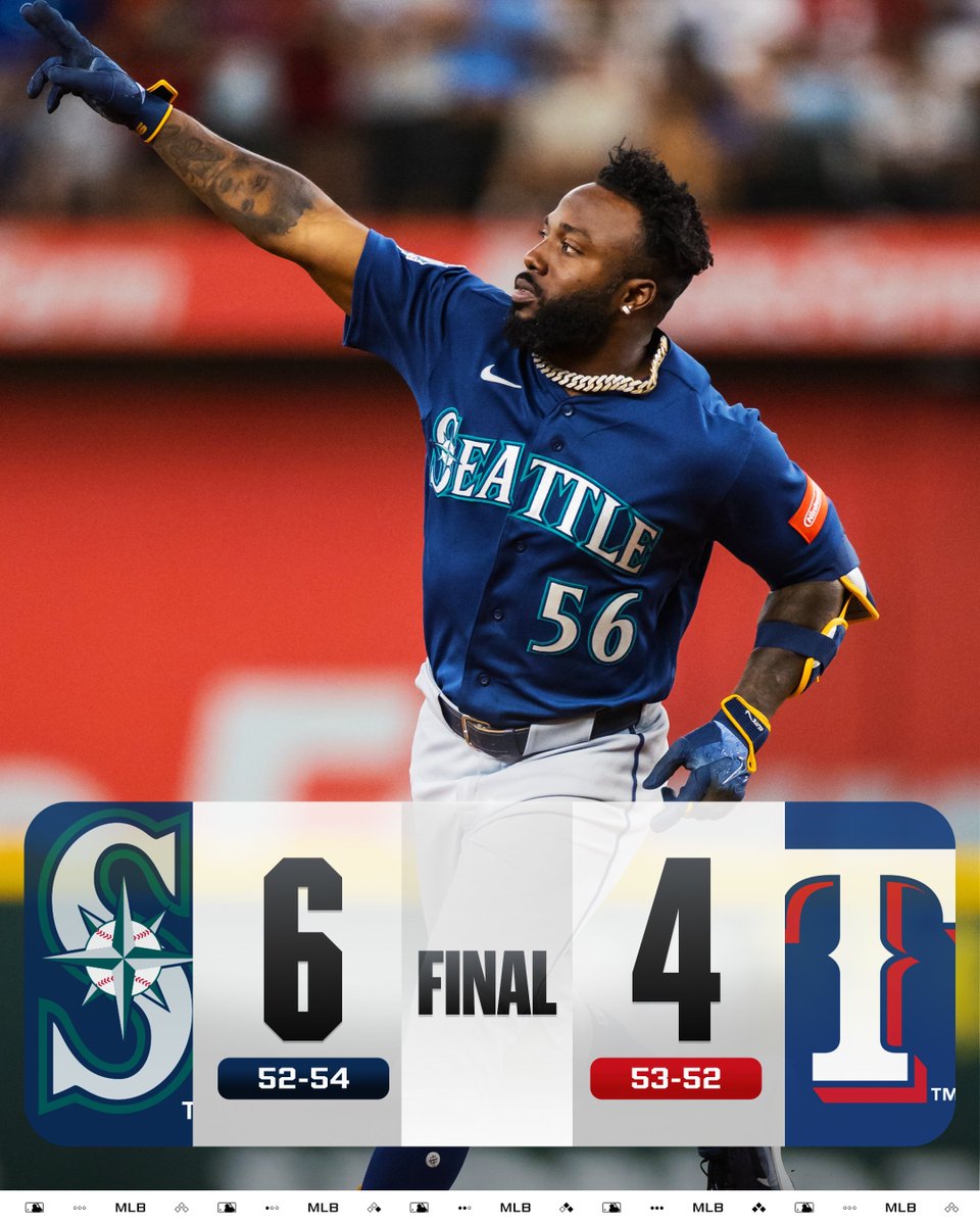 MLB's tweet photo. Randy Arozarena and Dominic Canzone each notch 3 hits and a homer in a @Mariners win! https://t.co/MdEiTZHKoD