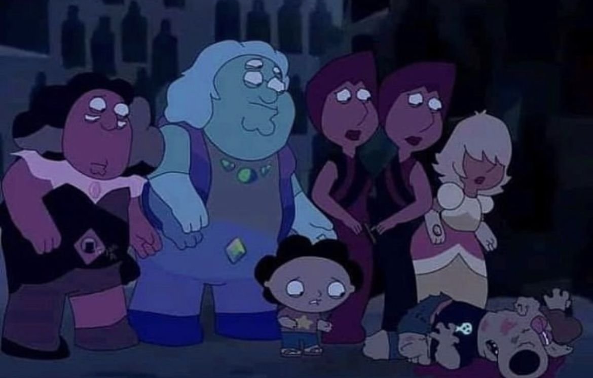 puritanboywife's tweet photo. can someone send me more of these steven universe family guy pics i like them a lot https://t.co/CFWb9ZNeFb
