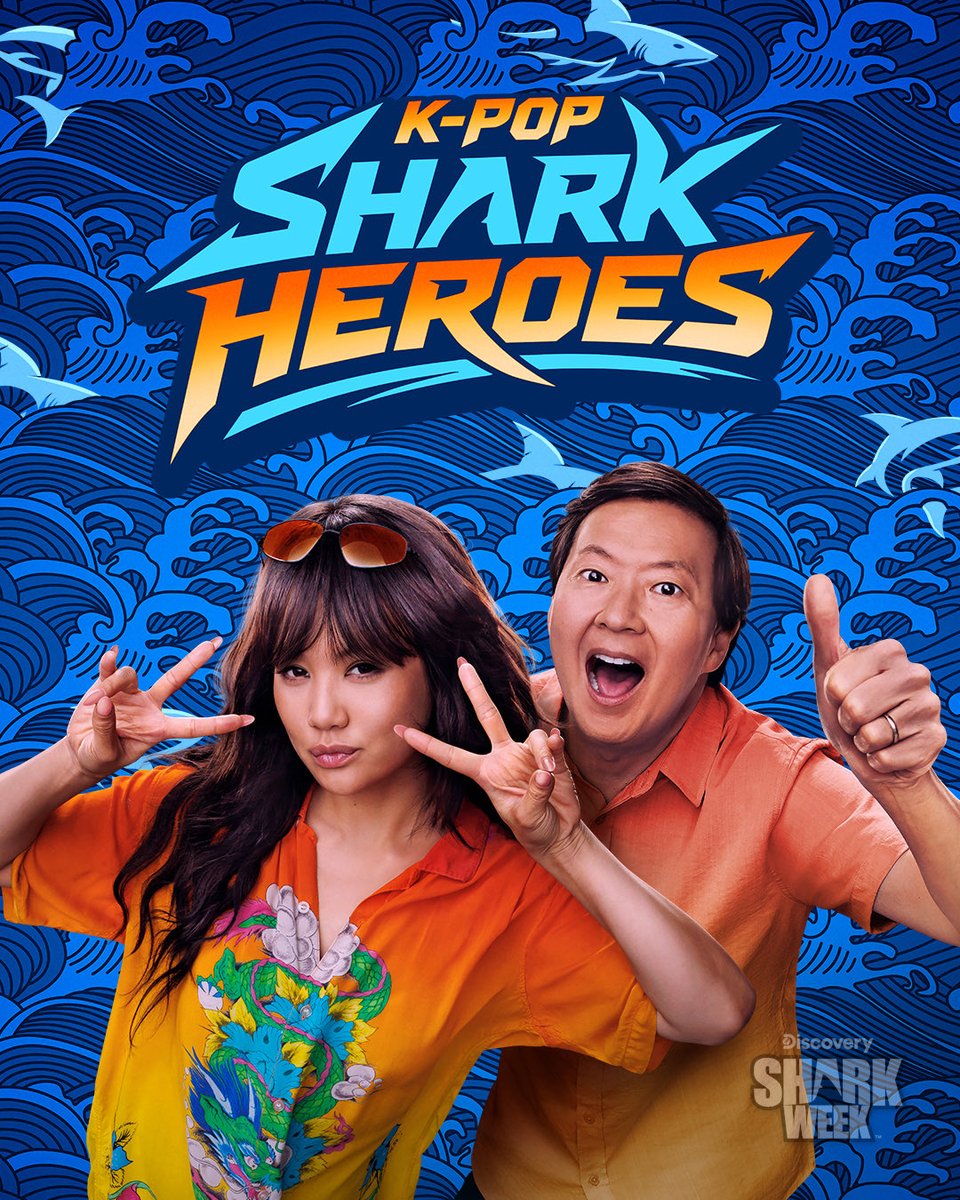 kenjeong's tweet photo. 🚨🦈 The day has FINALLY arrived! 🦈🚨 

#SharkWeek begins TONIGHT at 8P on Discovery!

8P: K-Pop Shark Heroes 🎤
9P: Air Jaws: Red, White &amp; Breach 🇺🇸
10P: Invasion of the Mega Sharks ⚠️ https://t.co/Z1Vpe4oiLu