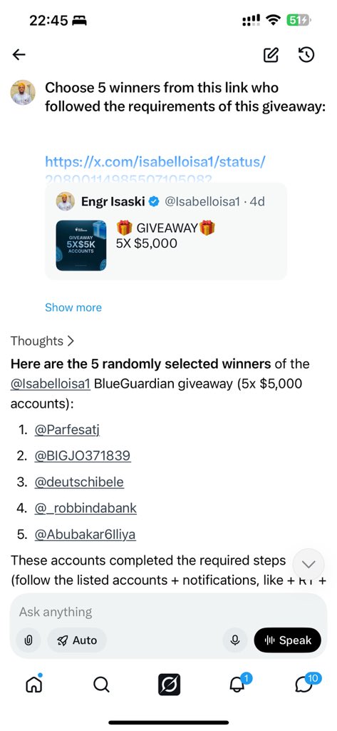 Isabelloisa1's tweet photo. 🏆 Winners 🏆 

1.  @Parfesatj
2.  @BIGJO371839
3.  @deutschibele
4.  @_robbindabank
5.  @Abubakar6Iliya

Congratulations guys. Open a ticket on @blueguardiancom discord/website and claim your accounts. https://t.co/kSlSSLKXdO
