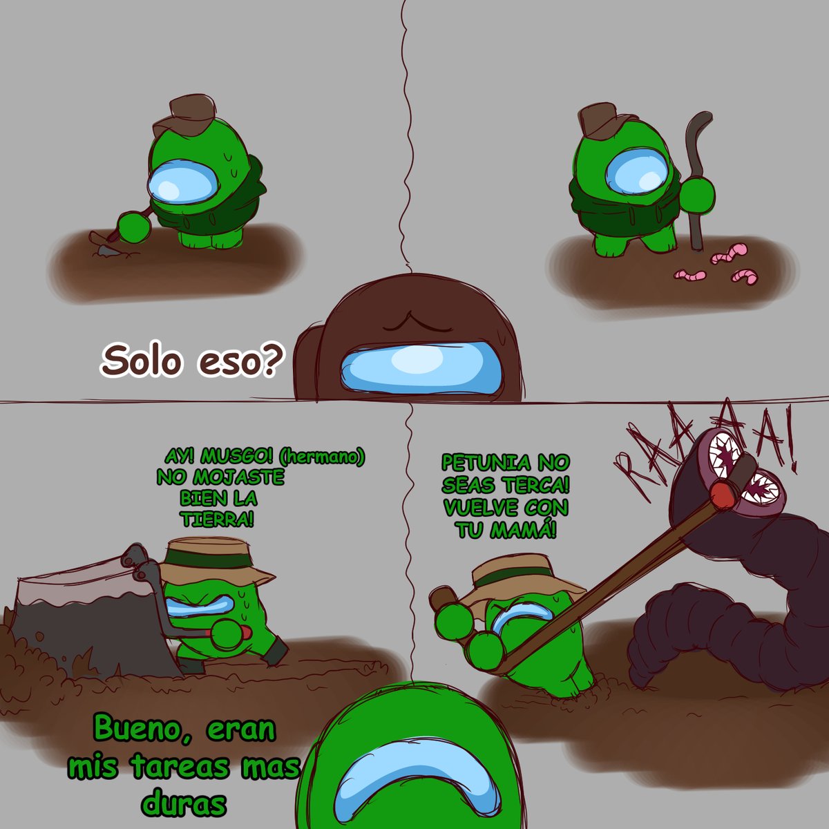 Al_Toons's tweet photo. Me gusta la idea de que la granja de lombrices de Verde era mucho mas complicada de lo que los demás piensan
Hasta le tengo explicación de la diferencia entre las lombrices de tierra que todos conocen a las lombrices que criaba la familia de Verde

#amongusshow https://t.co/rg8mFoIfk8