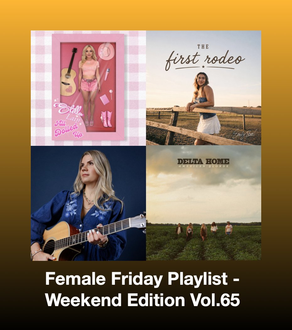 ScottKash88's tweet photo. NEW #FemaleFriday Top #NewCountryMusic Releases
#StellaLainMusic All Dolled Up
#EmillySteel The First Rodeo
@chloejonesmusic A Girl Called Indigo
@americanblnde Delta Home
#Spotify
https://t.co/O6AfLpeIuF
#NewMusic2026 #CountryMusic #WomenOfCountry https://t.co/mH3FuBY9Gw