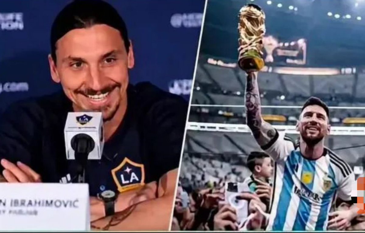 misterbasado_X's tweet photo. Zlatan: "La diferencia entre Cristiano Ronaldo y Messi, es que todos le dicen a Messi que es el GOAT, mientras que Ronaldo es quien le dice a todos que es el GOAT". https://t.co/18ca5hoXoq