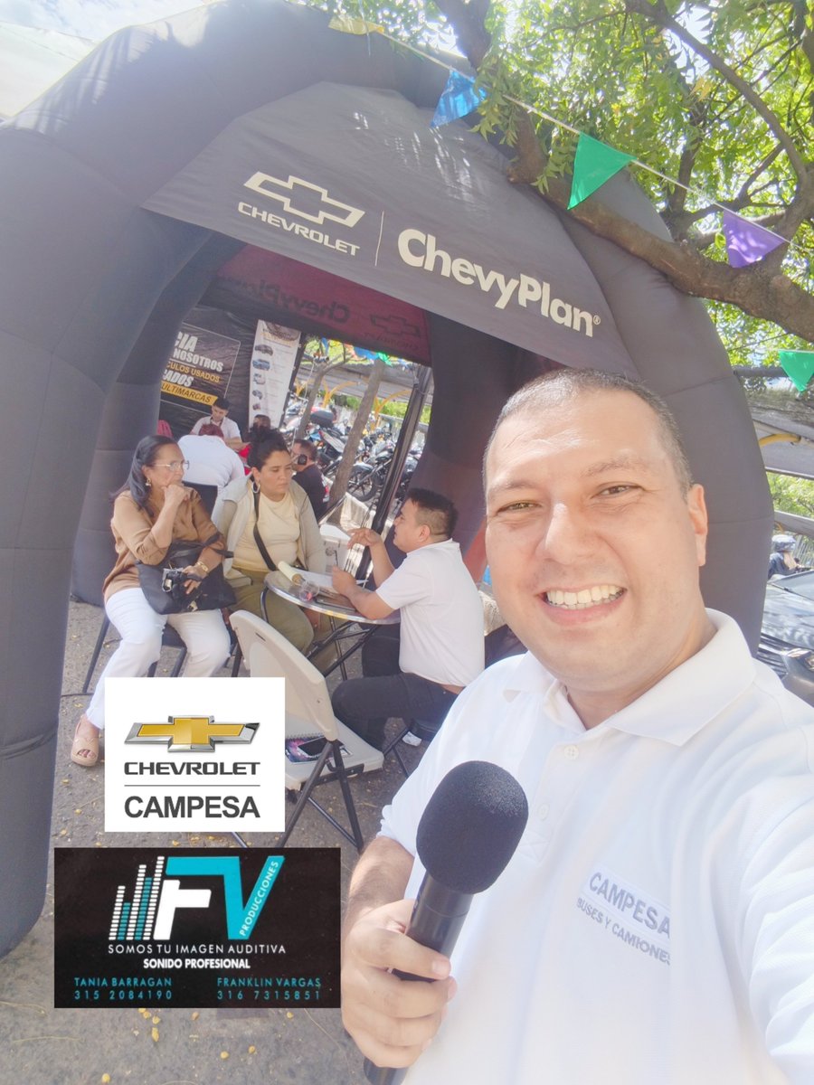 FVPRODUCCIONES_'s tweet photo. Hoy DOMINGO 26 !!!! 🤯
@fvproduccionescucutacolombia 🎤🔊
presente en la Gran feria multimarcas🚗🔥 con CHEVROLET CAMPESA junto al éxito San Mateo, te esperamos!!!! 🎊

#fvproduccionessomostuimagenauditiva 
#fvproduccionescucuta 
#activaciondemarcacucuta 
#vozcomercial https://t.co/dnOa8gOCDL