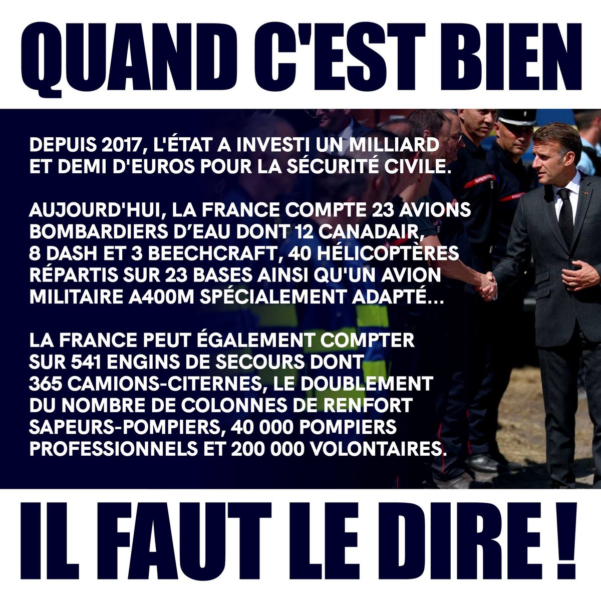 COSTESLionelEr's tweet photo. STOP aux #fakenews relayées complaisamment par les #médias sur les 🔥 ❗ 
Honte à celles et ceux qui se livrent à une exploitation purement politicienne de leur gestion 😱 
La vérité doit être rétablie sur l'action d'@EmmanuelMacron depuis 2017 🇫🇷 
#QUANDCESTBIENILFAUTLEDIRE❗❗ https://t.co/wLGtOYQcvh