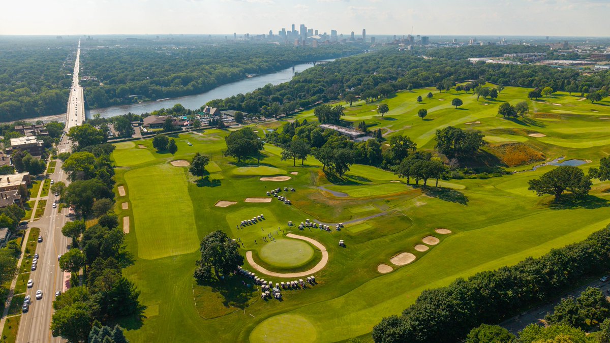 TandC1888's tweet photo. A great aerial perspective captured by Ryo during this year's Old Scot Invitational. This view showcases the beautifully reimagined 2nd, 3rd, 8th, and 9th holes and offers a unique look at the incredible work that has transformed our historic golf course. https://t.co/GtiNb5ojMf