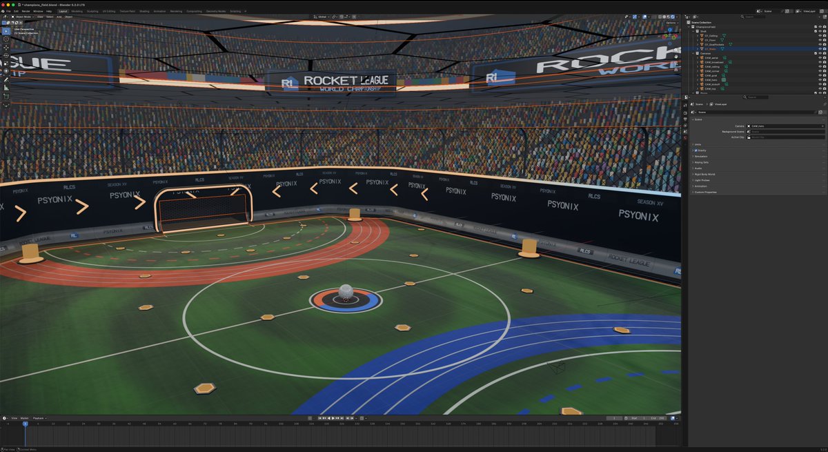 A later Blender arena pass from the same Octane thread.
