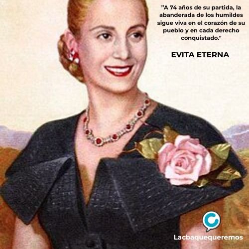 LCBAQQ's tweet photo. A 74 años de su paso a la inmortalidad, Evita eterna...Por siempre en nuestros corazones  !!!! https://t.co/GGL4eXS3rs