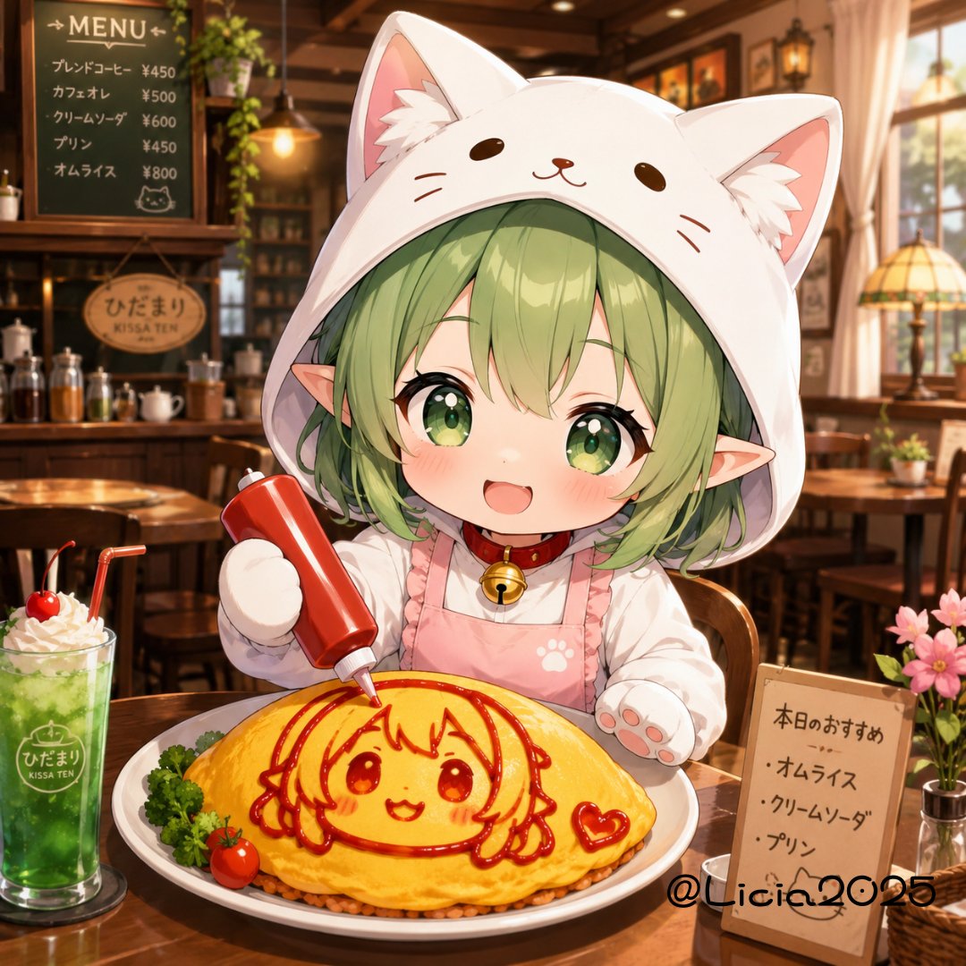 Licia2025's tweet photo. おはようございます☀
今週もよろしくお願いします。

オムライスリシアちゃんです。

#AIイラスト
#AIart https://t.co/P1hVNzxesn