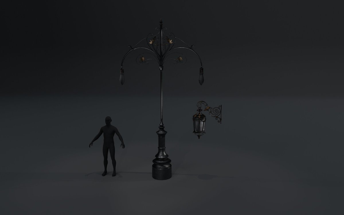 rpm_rpm17's tweet photo. Finally managed to add my latest prop to the scene  without crashing Marmoset(2/8). 
It is a Wall  Light following the style of Ars Nouveau / Victorian. Both are game read and made by me.
#blender #b3d #noaiart https://t.co/rGGrmh9DnL