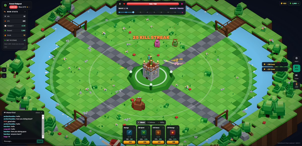 ArcherhoodXYZ's tweet photo. The first play-to-earn tower defense game on Robinhood is now live on @ponsdotfamily! 🏹

We’d love to hear what you think about the game. Thanks for checking it out! @MEADGod https://t.co/si2d3jOZbm