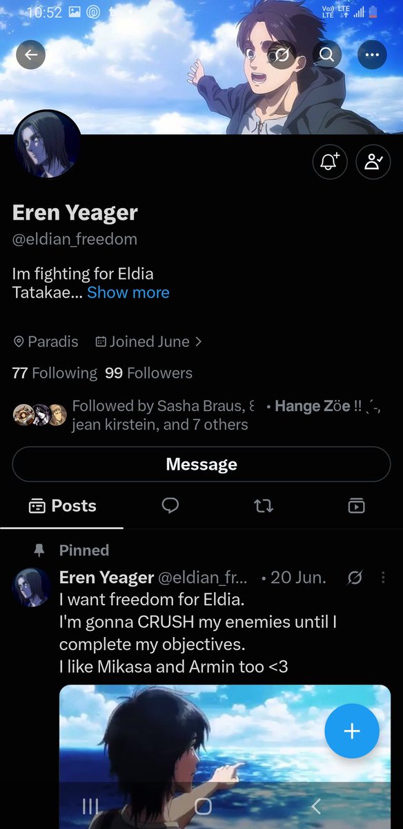 8Calii8's tweet photo. ♡Is this just a GC roleplaying as their fav AOT characters or...♡ @potatogirI104 @eldian_freedom @Connie104th  @mikasasbf https://t.co/npSQe3gGbx