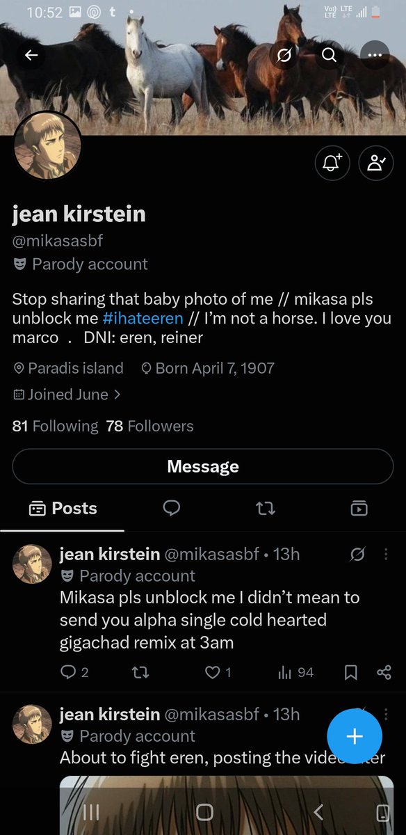 8Calii8's tweet photo. ♡Is this just a GC roleplaying as their fav AOT characters or...♡ @potatogirI104 @eldian_freedom @Connie104th  @mikasasbf https://t.co/npSQe3gGbx