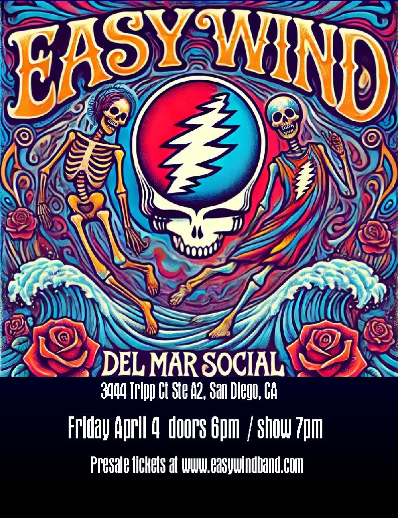EasyWindSoCal's tweet photo. Jerry Garcia Birthday Celebration with Easy Wind Friday July 31st - https://t.co/00yY26qPXQ https://t.co/wt8W566nZS