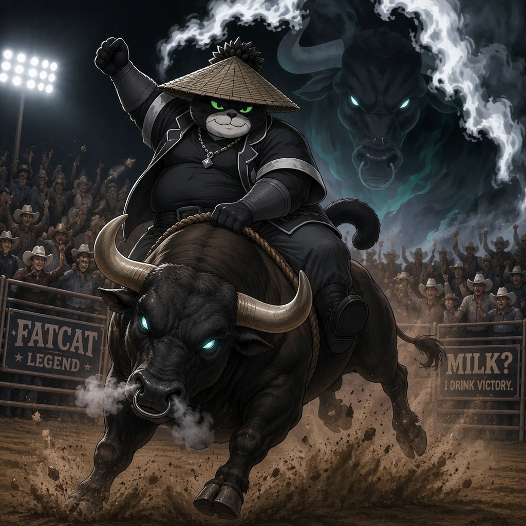 Blurred_paws's tweet photo. @lynk0x The truth is @lynk0x  @Fat_Cat_meme is already on the bull. Just watch what will happen👀🤫 https://t.co/PJJhdl9qNy