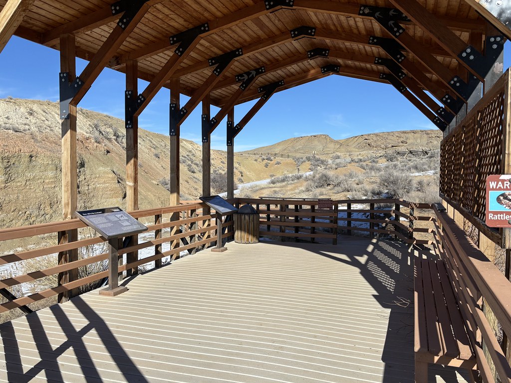 BLMWyoming's tweet photo. Check out BLM Wyoming's accessible sites! From the NHT Auto Tour Route, Red Gulch Dinosaur Tracksite, Hogan and Luce accessible boat dock, to South Pass ... these places offer smoother paths, easier access, and connection with the landscape at your pace ➡️ https://t.co/YJXur4zzsp https://t.co/WMnVgCAofE