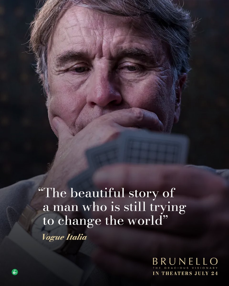 BlueFox_Ent's tweet photo. The portrait of a man who has made kindness and dignity the pillars of his life philosophy.

BRUNELLO: THE GRACIOUS VISIONARY is a film that goes beyond biography, showing how responsibility, values, and care for others can coexist in harmony.

Watch now in select theaters! https://t.co/eObz7R76YD