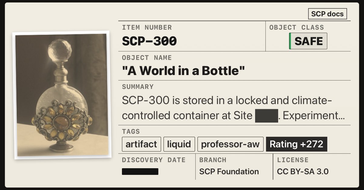 SCP Docs | Discover Amazing SCPs tweet media