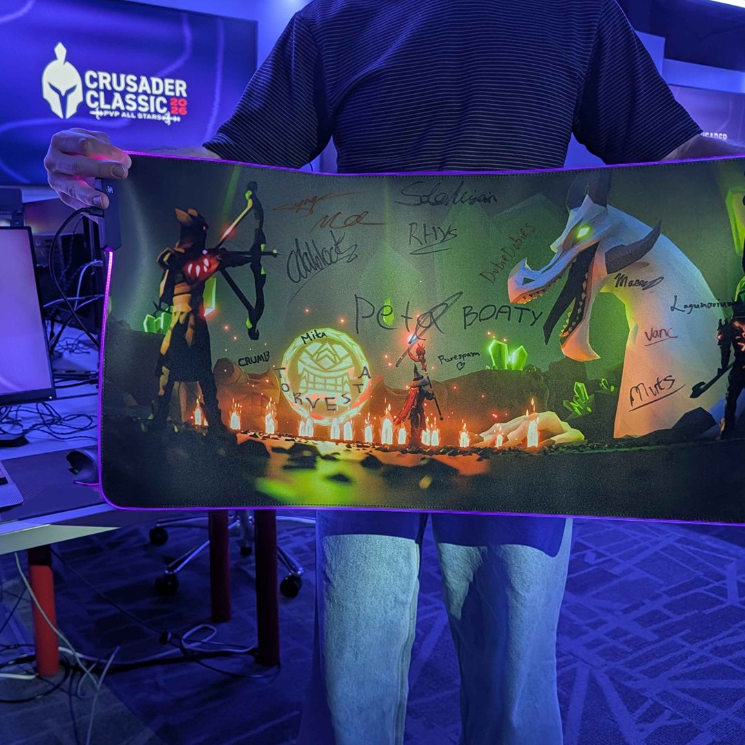 CreatorCrafted's tweet photo. ⌨️Signed RGB Deskmat Giveaway from Crusader Classic PvP LAN! 

🎟️To enter: Follow us, Like, Share, and Tag a Friend!

📷Winner will be picked on July 31st👑 https://t.co/hdoNEbhoS4