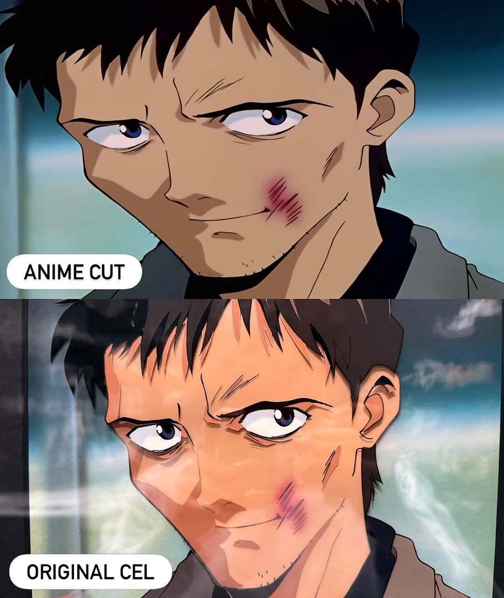 EvangelionShots's tweet photo. Anime vs Cel https://t.co/KmpuhLZJif