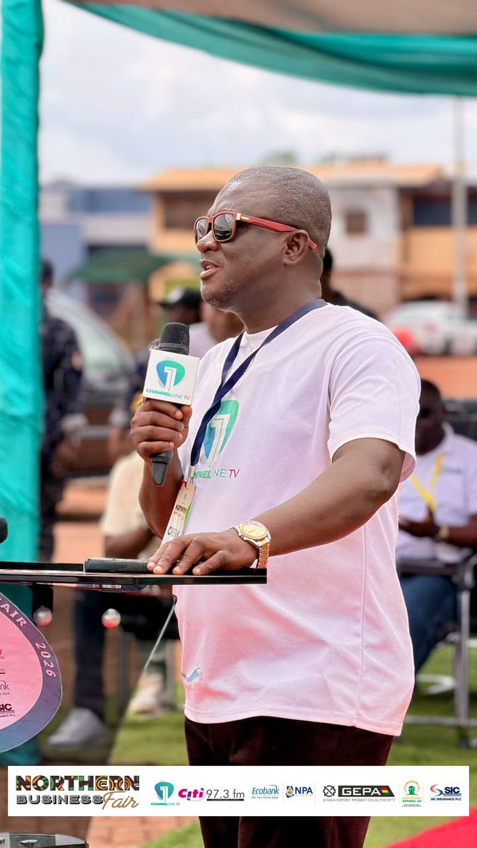 Channel1TVGHA's tweet photo. 📸 The 2026 Northern Business Fair had our team on the ground! Shawana Yussif (@EmpressShawana ) and Mohammed Aminu M. Alabira were locked in, bringing you every moment, every story, and every highlight from Tamale. 🎙️🔥
#NorthernBusinessFair2026 #ChannelOneTV #CitiFM #Tamale https://t.co/Ghh445OlxP