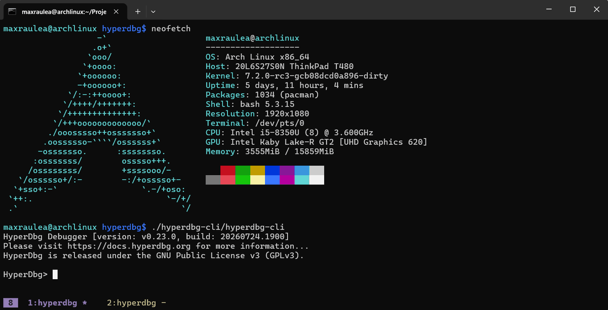HyperDbg's tweet photo. Major milestone in bringing HyperDbg to Linux! 🐧

Huge thanks to @MaxRaulea, all HyperDbg user-mode modules now compile on Linux. 🎉🪐💫

Next step is porting the kernel modules... https://t.co/bjJFGHXJRF