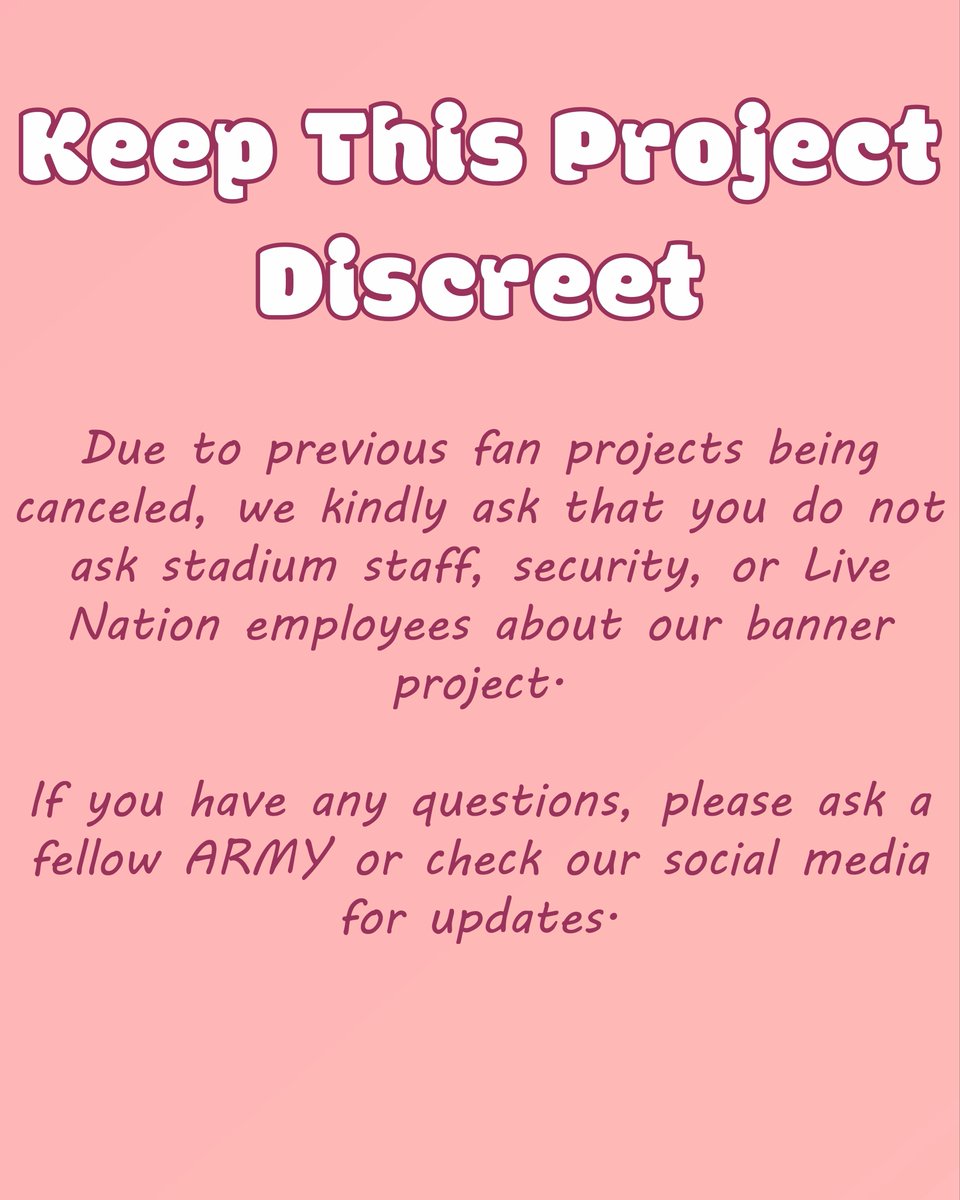 whalieninbloom's tweet photo. MetLife Stadium D2 Banner Distribution + Pick Up Information!!

Please take a moment to read through everything before the show so you know:

🌸Where to pick up your banner
🌸When distribution will begin
🌸What to expect on concert day
🌸Other important reminders https://t.co/5hLE9tKp56