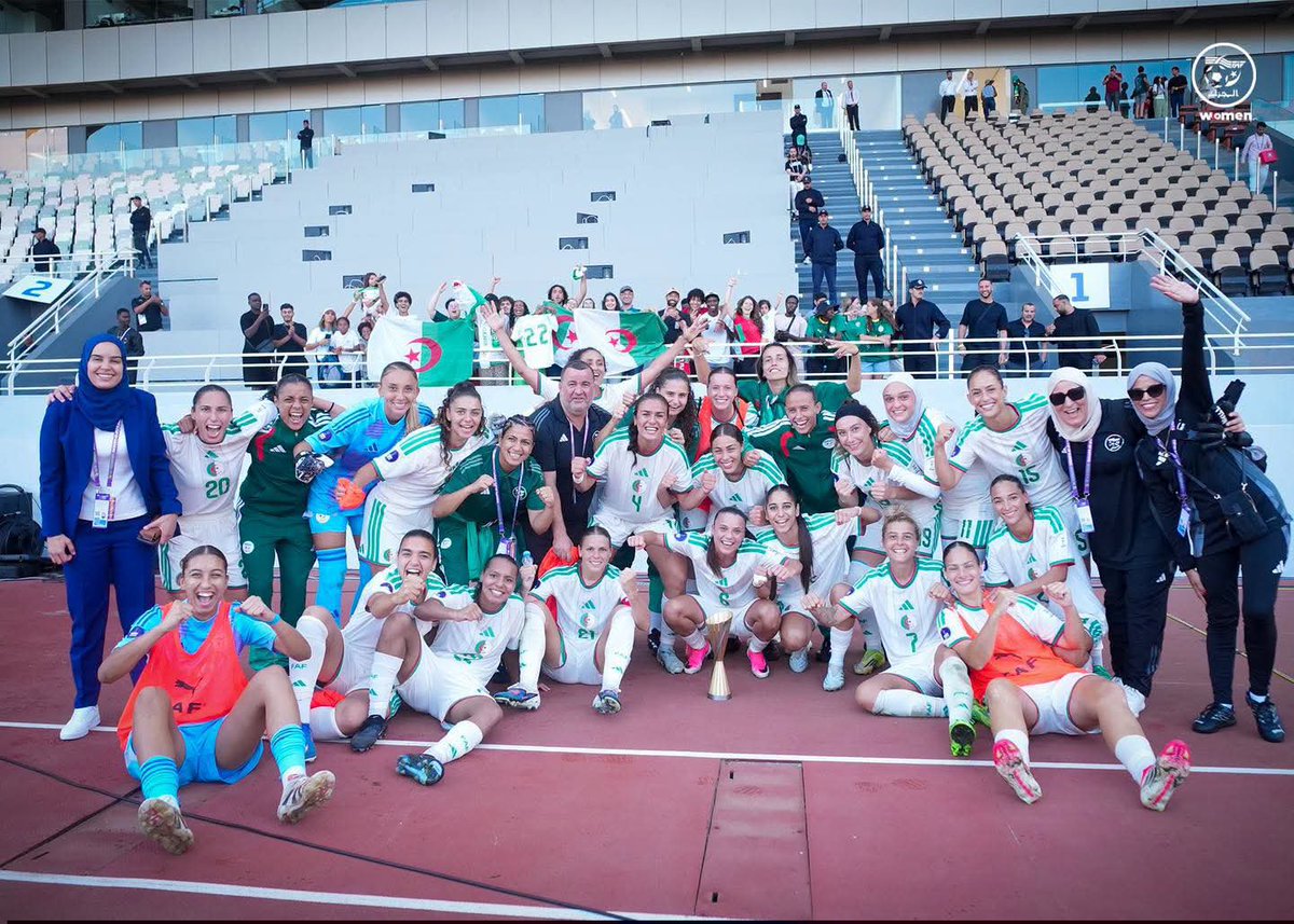 SWorld77267's tweet photo. 🏁 Algeria 2-0 Senegal 

📊 The Algerian women's national team kicked off their 2026 Africa Women's Cup of Nations campaign with a valuable 2-0 victory over Senegal in their opening match of Group A.
 #LesVertes⁩ | #WAFCON2026 https://t.co/YcK0QPEvVh