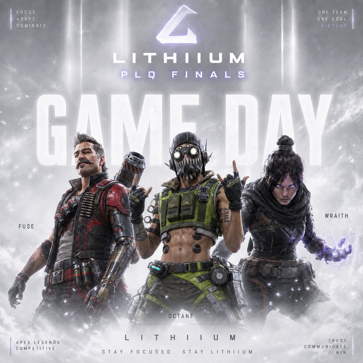 lithiiumesports's tweet photo. 🔥Lithiium Esports Playing in PLQ Finals🔥

Players/LCG Main Roster 
@UnKnowN_ToXinS 
@haunt_o 
@akaColorz 

Here we come!

@PlayApexEsports @NiceWigg https://t.co/2jilhNEJ6r