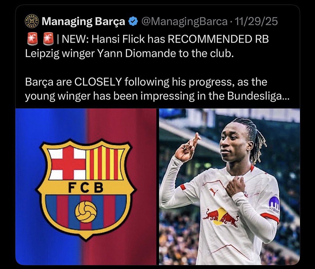 RmaDonyFC's tweet photo. “Diomande is overrated”
“We never wanted him”
“He’s overpriced”
“Lamine Yamal better”

Meanwhile their club : https://t.co/ZDyb14qtMk