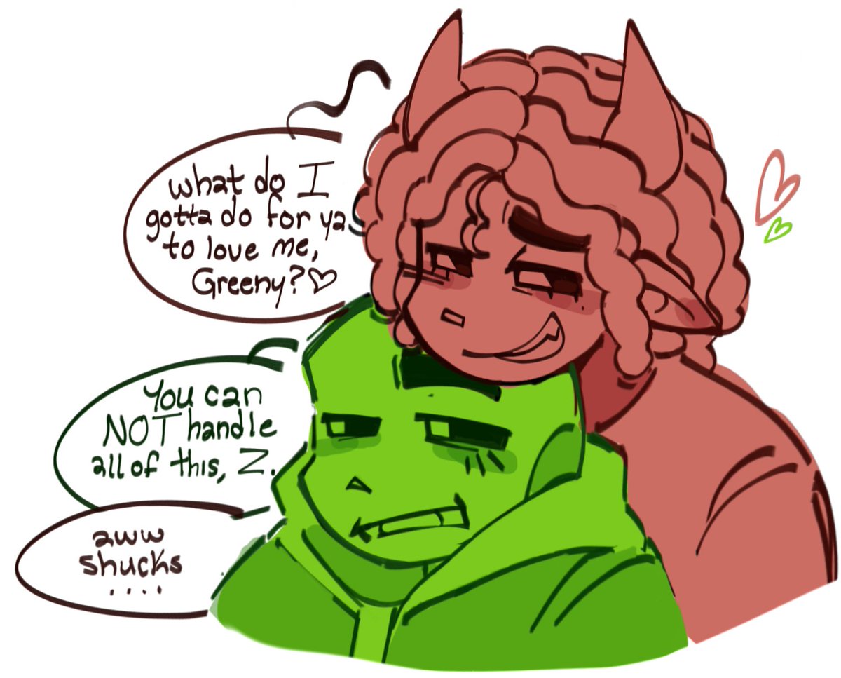 GRlDLOCKS's tweet photo. Self indulgent self-ship art ok yay
#greensans https://t.co/cZUNwoHAUa