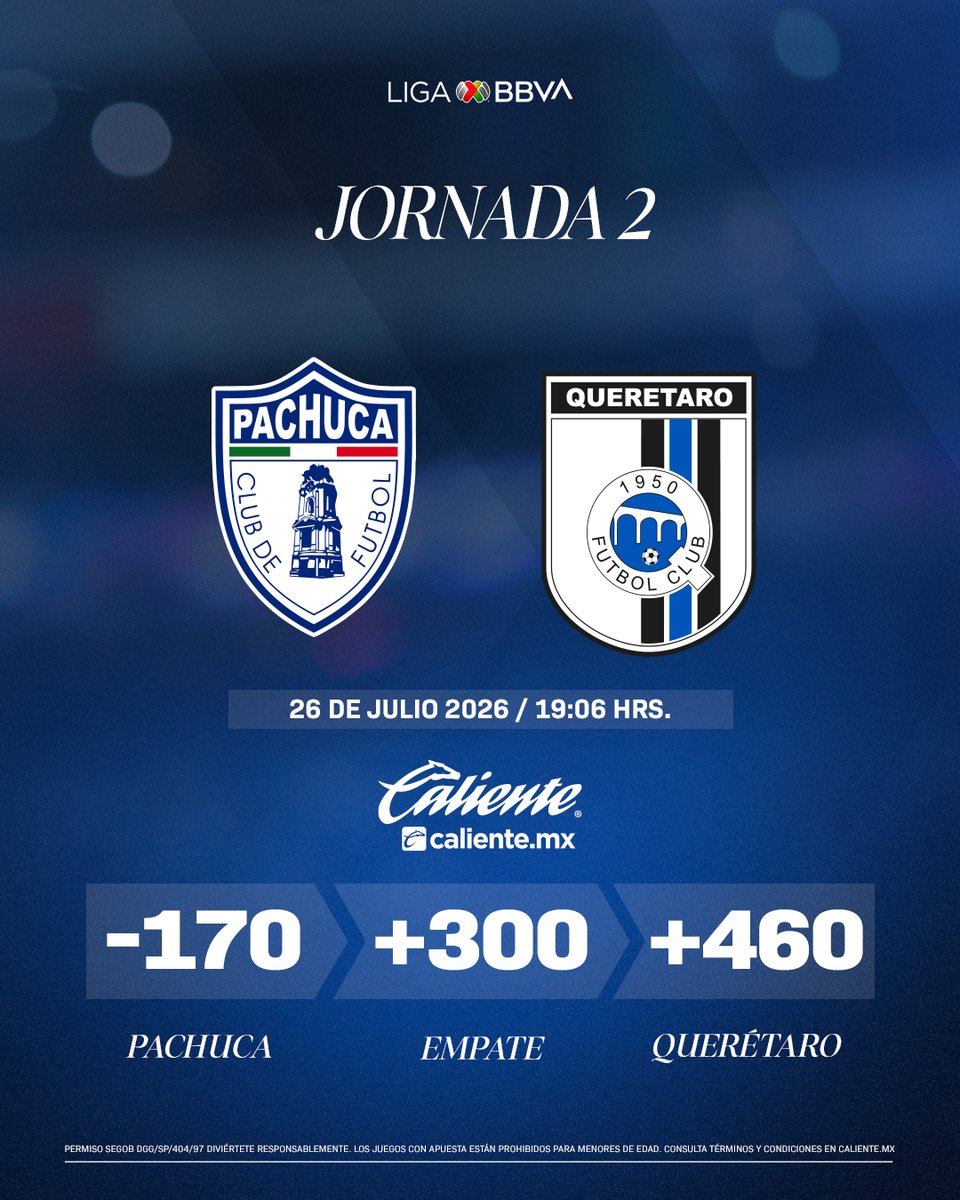 LigaBBVAMX's tweet photo. Tuzos contra Gallos para cerrar la jornada. 🦫🆚🐓

¡Regístrate ahora en @calientesports y RECIBE $1,000 DE REGALO para comenzar a apostar! 📲  Da clic aquí: https://t.co/ydZDyHivMI  

🔥 #MásAcciónMásDiversión | #Momios | #PACQRO https://t.co/fzcrtKW5hw