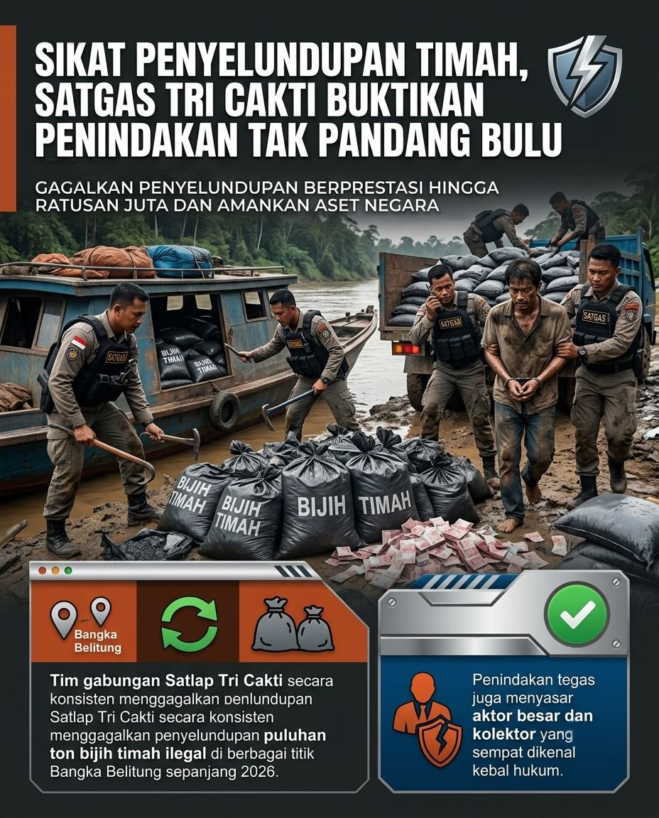 pullb3ar's tweet photo. Upaya penindakan terhadap penyelundupan bijih timah ilegal trs dilakukan melalui operasi gabungan di Bangka Belitung. Ini jadi bagian dari komitmen menjaga tata niaga timah yang legal, tertib, dan melindungi aset negara. #bangkabelitung #pttimah #timahfu #TambangLegal #InfoBabel https://t.co/jIOV56SbjT