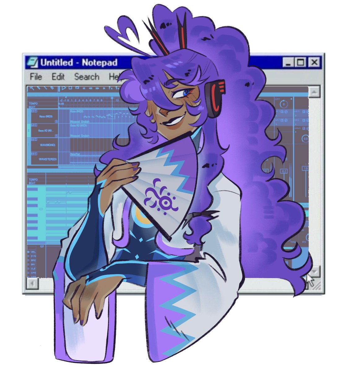 ufofrommarss's tweet photo. Guy who wasn’t gonna post art: hey look at this art #gakupo #vocaloid https://t.co/VX8xZFdBjo