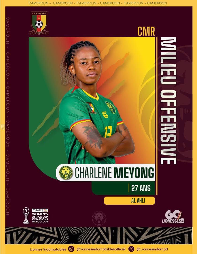 LEquipe237's tweet photo. 🔴 CAN Féminine Maroc 2026 : les milieux de terrain des Lionnes Indomptables dévoilés ! 🦁 🇨🇲#lequipe237

La sélection nationale féminine du Cameroun poursuit la présentation de ses joueuses retenues pour défendre les couleurs du pays lors de la Coupe d’Afrique des Nations Féminine Maroc 2026.

Après les gardiennes et les défenseures, place aux milieux de terrain. Véritables maîtresses du jeu, elles auront la mission d’organiser, récupérer et créer les opportunités pour mener les Lionnes Indomptables vers de grandes performances. 🔥🇨🇲

⚽ Nos milieux, le cœur battant de l’équipe !

#MilieuxDeTerrain #WAFCON2026 #GoLioness #AllezLesLionnes #LetsRoarTogether #Indomptables #Cameroun #CANFéminine #FootballFéminin