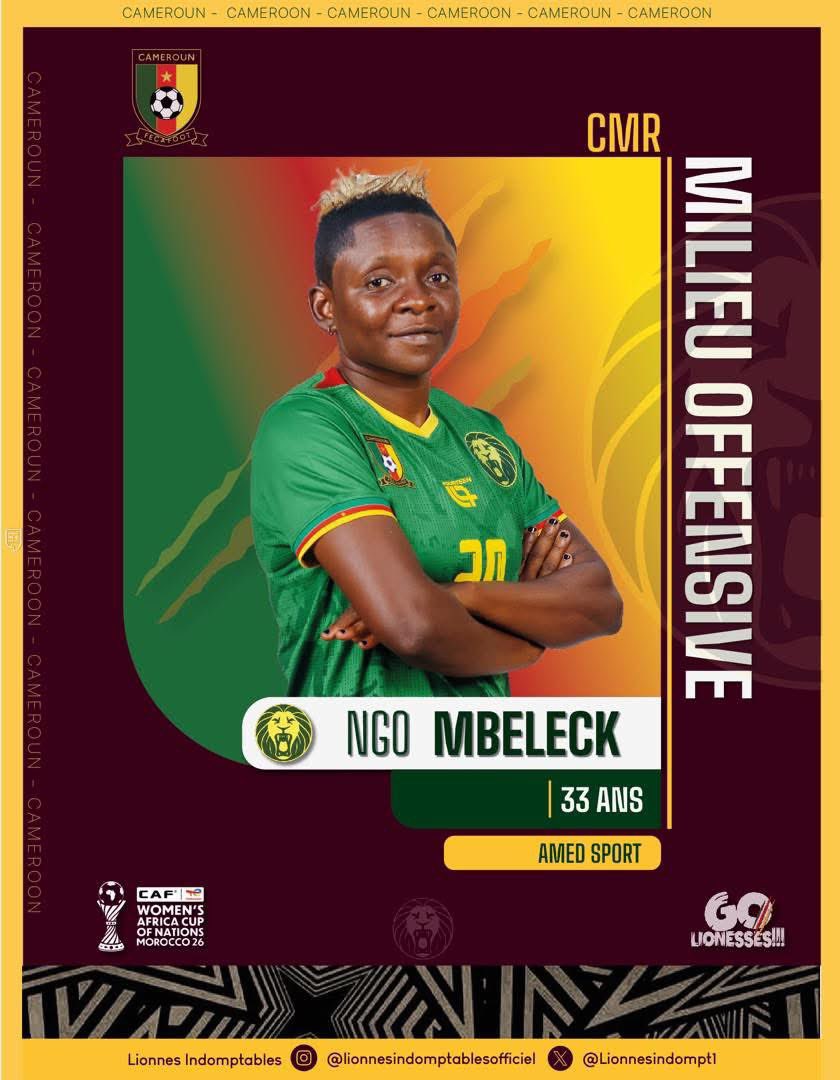 LEquipe237's tweet photo. 🔴 CAN Féminine Maroc 2026 : les milieux de terrain des Lionnes Indomptables dévoilés ! 🦁 🇨🇲#lequipe237

La sélection nationale féminine du Cameroun poursuit la présentation de ses joueuses retenues pour défendre les couleurs du pays lors de la Coupe d’Afrique des Nations Féminine Maroc 2026.

Après les gardiennes et les défenseures, place aux milieux de terrain. Véritables maîtresses du jeu, elles auront la mission d’organiser, récupérer et créer les opportunités pour mener les Lionnes Indomptables vers de grandes performances. 🔥🇨🇲

⚽ Nos milieux, le cœur battant de l’équipe !

#MilieuxDeTerrain #WAFCON2026 #GoLioness #AllezLesLionnes #LetsRoarTogether #Indomptables #Cameroun #CANFéminine #FootballFéminin